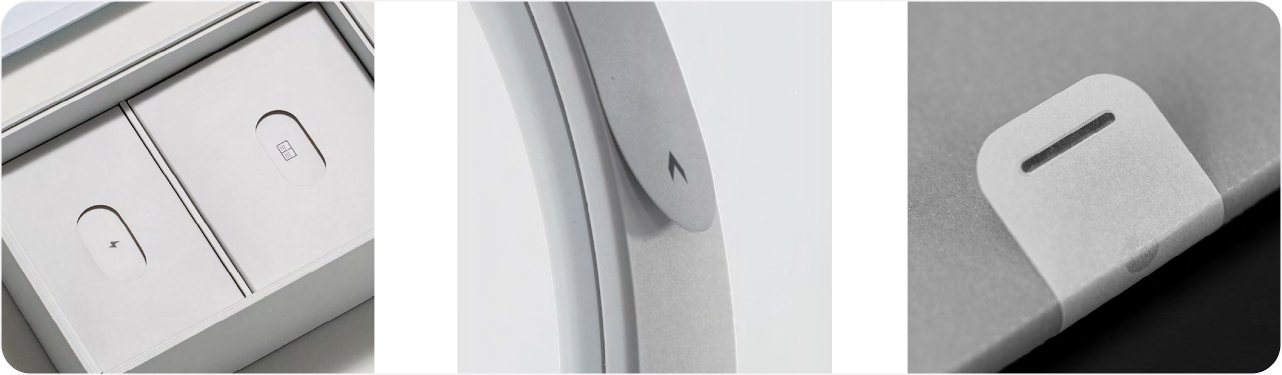 Examples of wayfinding icons from Microsoft packaging.